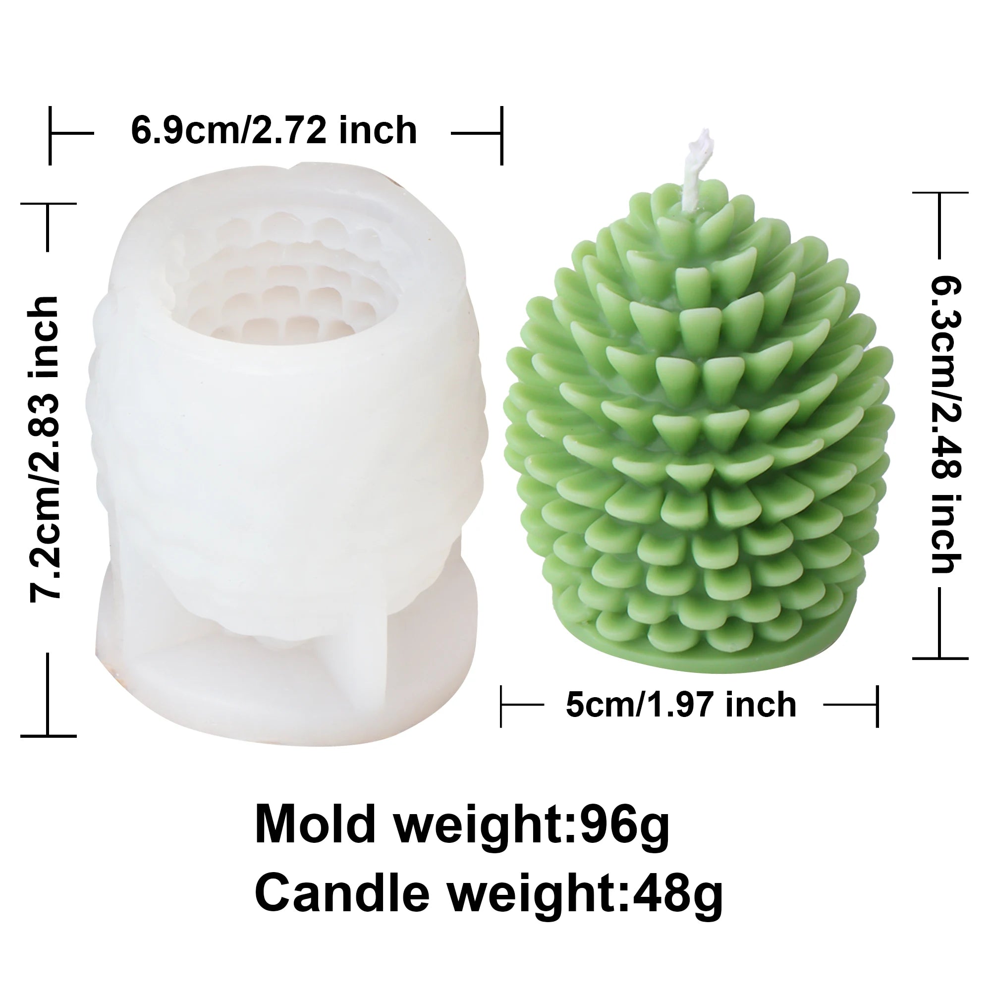 Nexa™ Botanical Pinecone & Acorn Silicone Mold