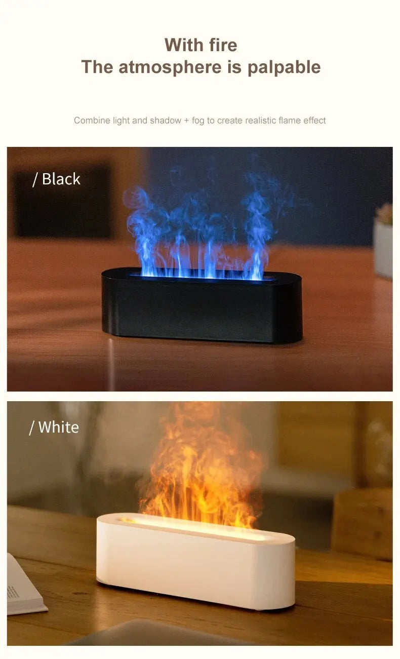 Nexa™ Ultrasonic Flame Aroma Diffuser – RGB Color Changing Humidifier