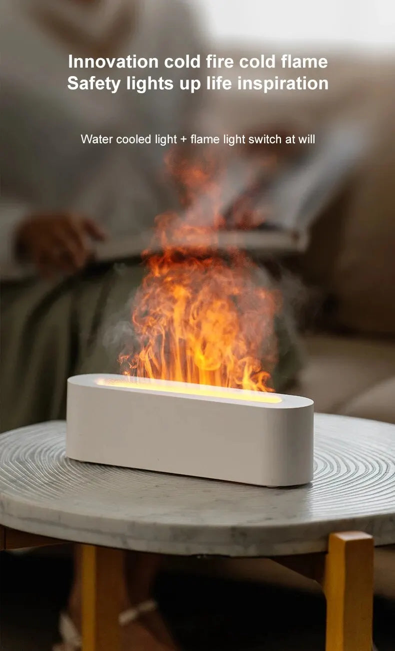 Nexa™ Ultrasonic Flame Aroma Diffuser – RGB Color Changing Humidifier