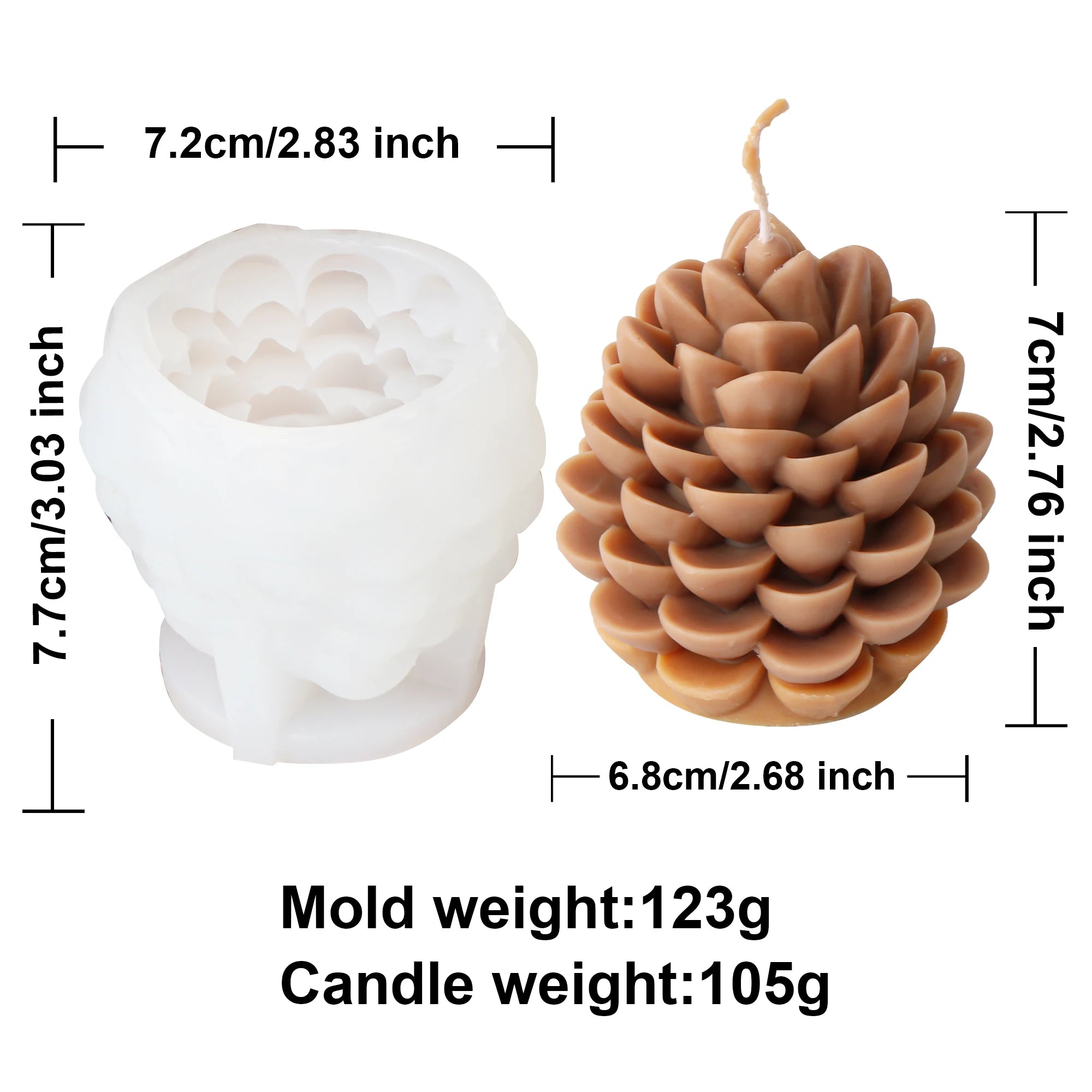 Nexa™ Botanical Pinecone & Acorn Silicone Mold
