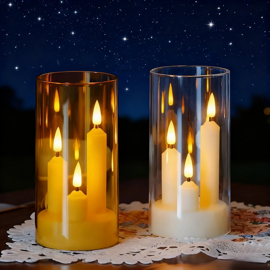 Nexa™ 3-in-1 Flameless LED Candle Ensemble with Acrylic Lampshade