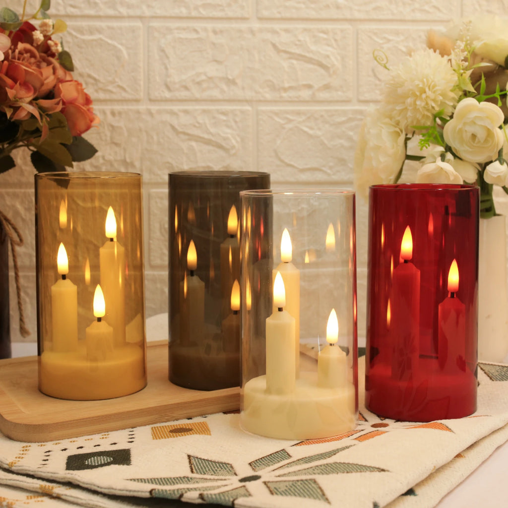 Nexa™ 3-in-1 Flameless LED Candle Ensemble with Acrylic Lampshade