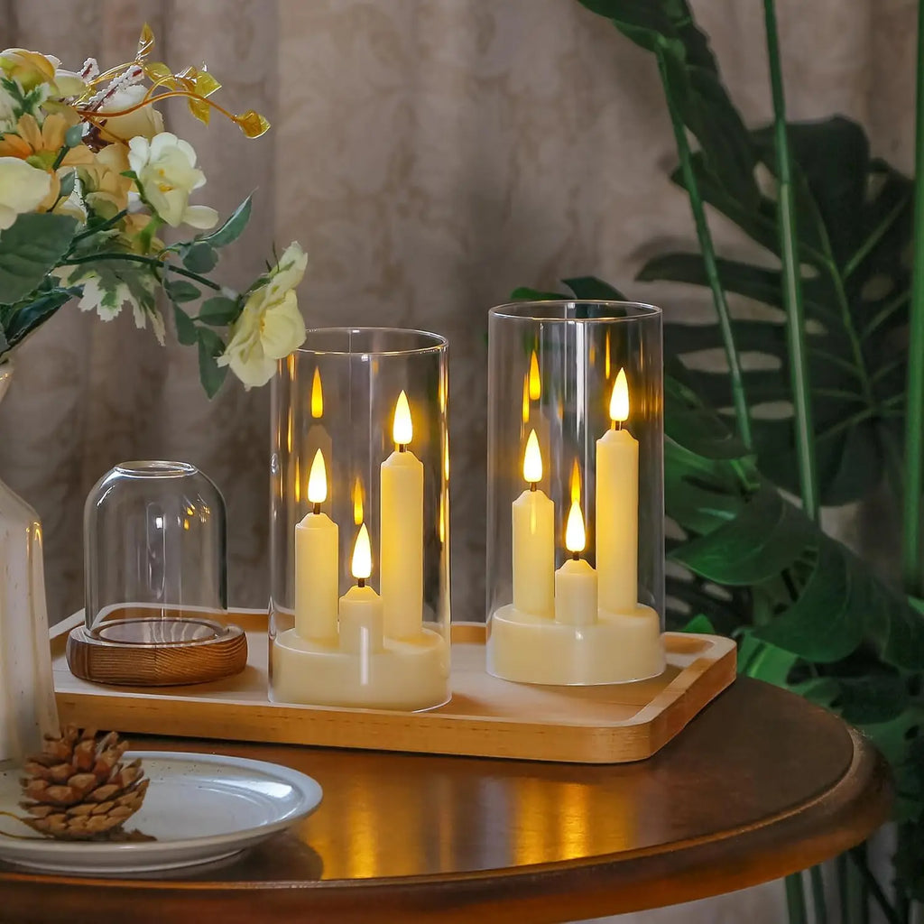 Nexa™ 3-in-1 Flameless LED Candle Ensemble with Acrylic Lampshade