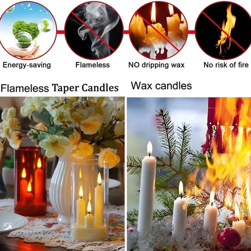 Nexa™ 3-in-1 Flameless LED Candle Ensemble with Acrylic Lampshade
