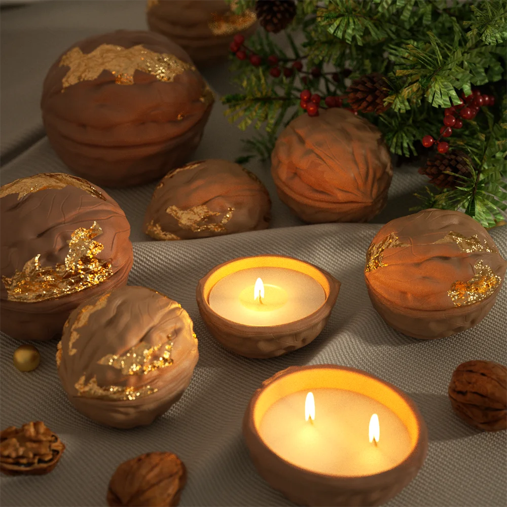 Nexa™ Artisan Walnut Shell Candle Jar Mold