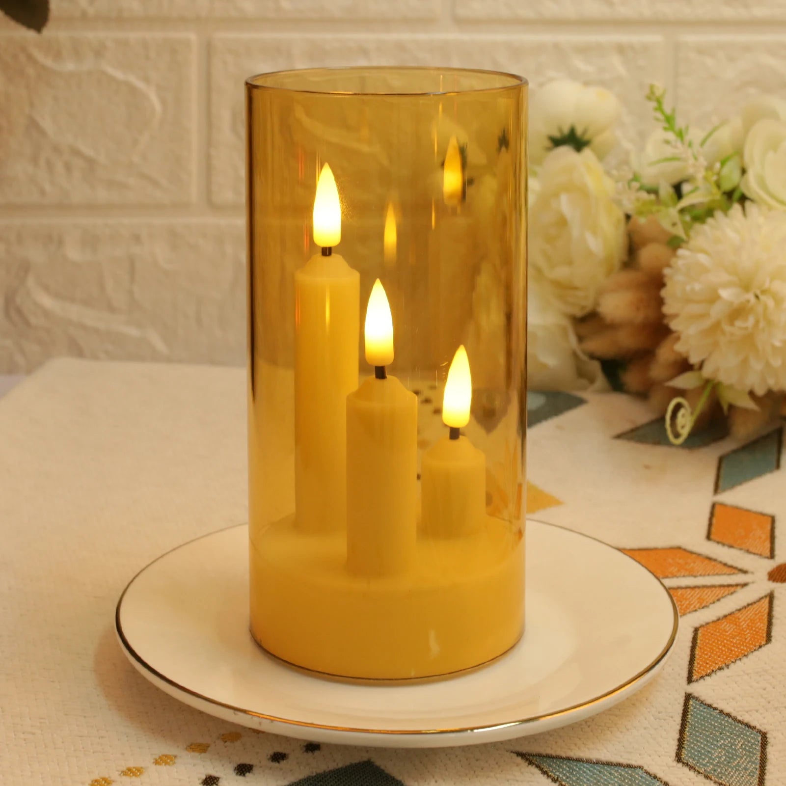 Nexa™ 3-in-1 Flameless LED Candle Ensemble with Acrylic Lampshade