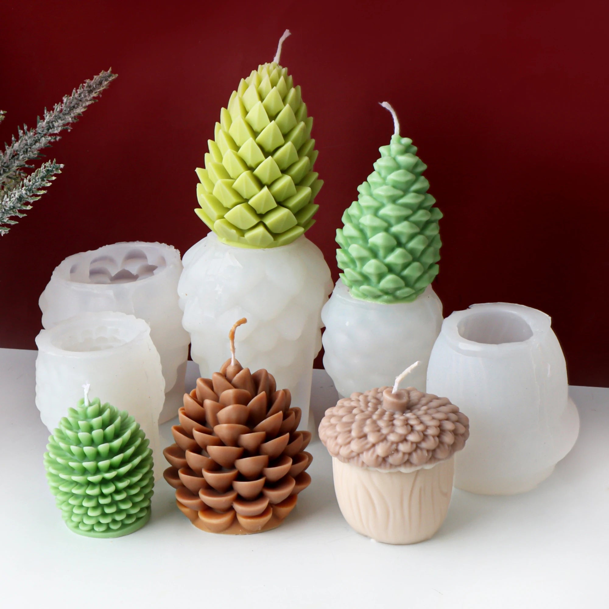 Nexa™ Botanical Pinecone & Acorn Silicone Mold