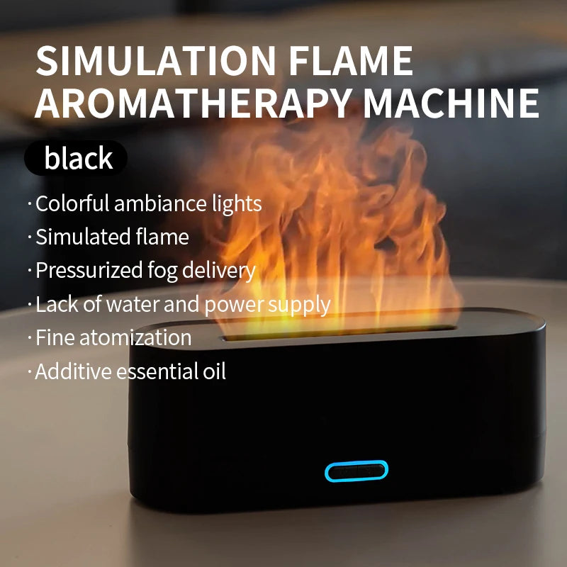 Nexa™ Ultrasonic Flame Aroma Diffuser – RGB Color Changing Humidifier