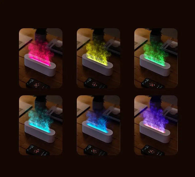 Nexa™ Ultrasonic Flame Aroma Diffuser – RGB Color Changing Humidifier