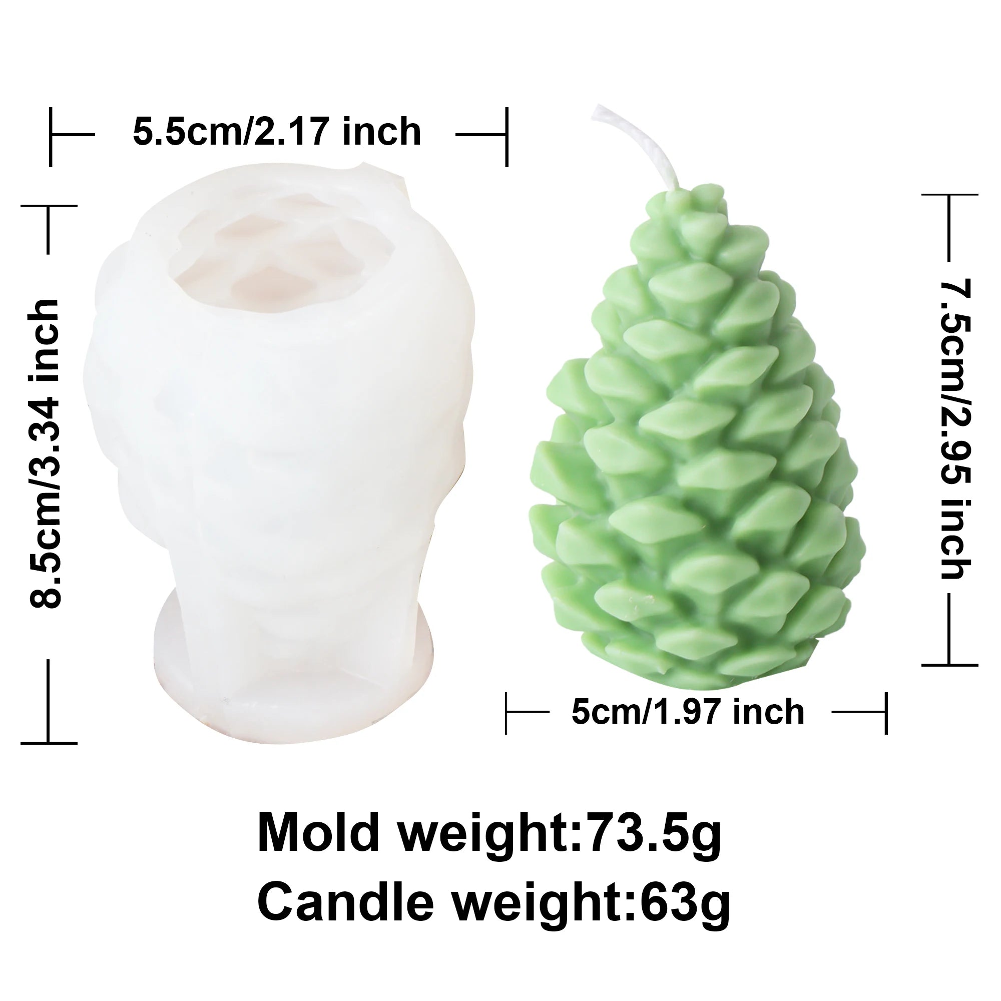 Nexa™ Botanical Pinecone & Acorn Silicone Mold