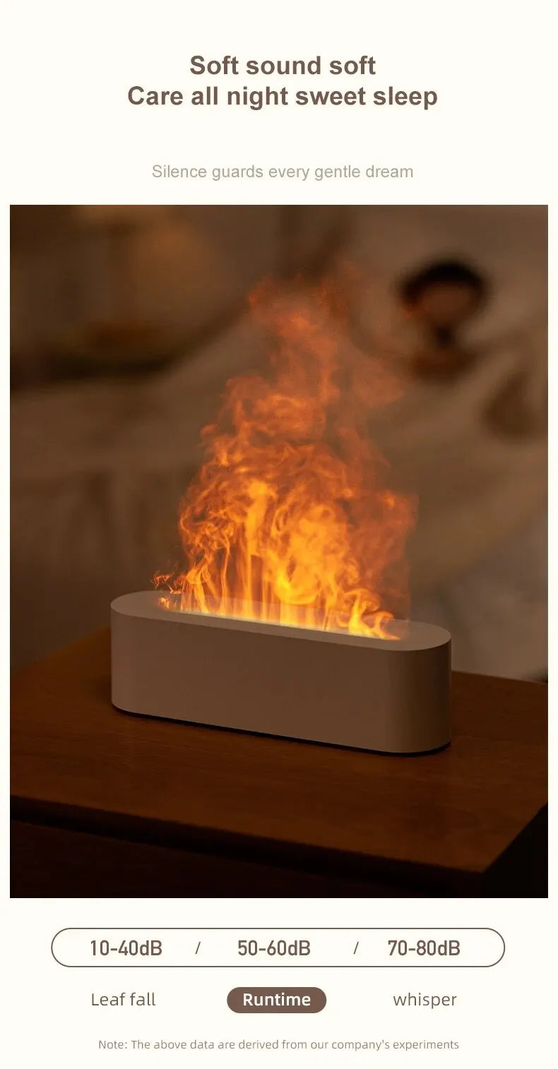 Nexa™ Ultrasonic Flame Aroma Diffuser – RGB Color Changing Humidifier