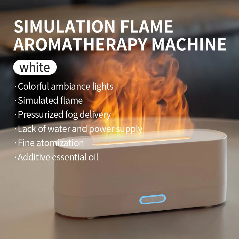 Nexa™ Ultrasonic Flame Aroma Diffuser – RGB Color Changing Humidifier