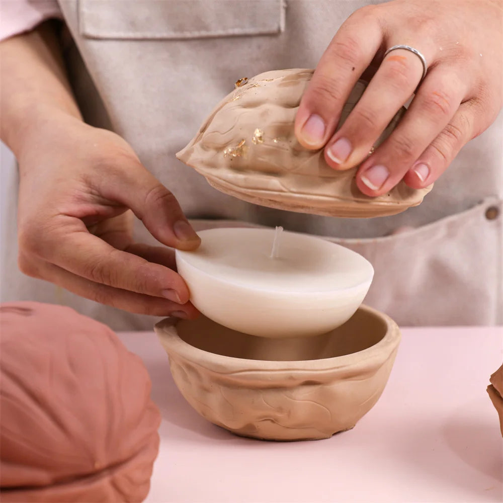 Nexa™ Artisan Walnut Shell Candle Jar Mold