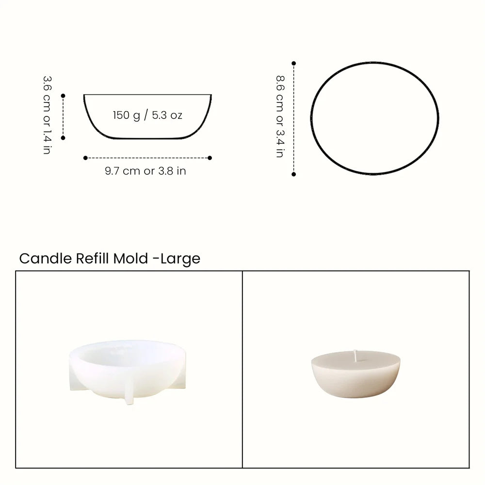 Nexa™ Artisan Walnut Shell Candle Jar Mold